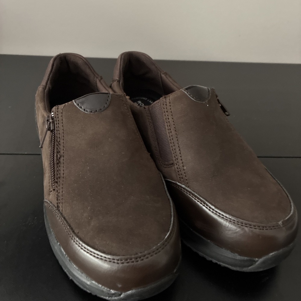 Rockport truSTRIDE Women Brown Steel Toe Slip Resistant Work Shoes RK501 Size 7M